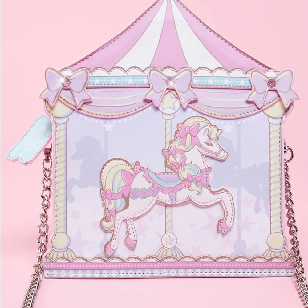 ISO!do not buy!! Sugar Thrillz Pink Carousel Crossbody Bag..selling one?